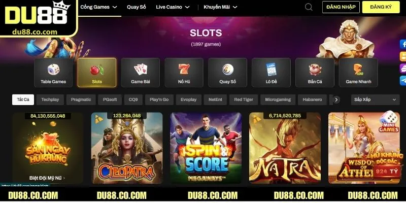 Slot game đổi thưởng hấp dẫn tại nhà cái DU88 